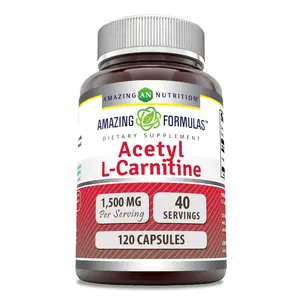 Amazing Formulas Acetyl-L-Carnitine Supplement | 1500 Mg per Serving | 120 Capsules | Non-GMO | Gluten-Free | Made in USA