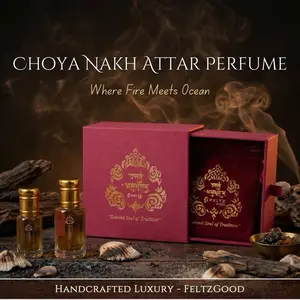 Choya Nakh Attar Perfume Oil - Alcohol-Free, Vegan & Cruelty-Free | Smoky Mineral Scent for Grounding & Meditation