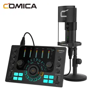 Comica ADCaster C2 Audio Interface - Individual Gain Control, 48V Mic/Instrument Input, Mute, Real-Time Monitoring | For Gaming, Podcasting, Streaming & Recording