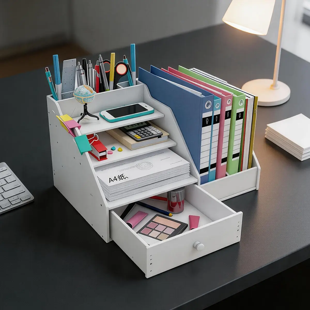 Multi-Layer File Organizer for Office Desk, Creative Document Box, Storage Tray for Filing Cabinets, Efficient Workspace Solution