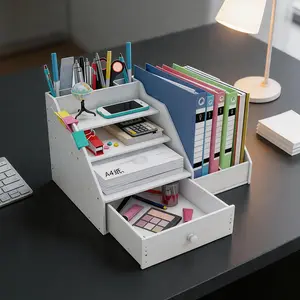 Multi-Layer File Organizer for Office Desk, Creative Document Box, Storage Tray for Filing Cabinets, Efficient Workspace Solution