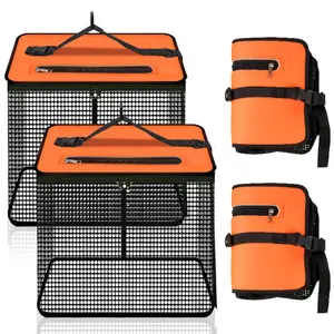 1pc Fishing Net Bag, Two Colors, Quick-Dry Large Capacity Portable, Fish Basket Mesh Bag, Essential for Fishing