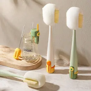 Specialized cup brush, wide-head cleaning brush, long-handled cup brush, five-in-one multi-functional large-head cleaning brush