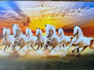 Lucky seven white horse, lucky horses, Sign of good luck, Symbol of courage