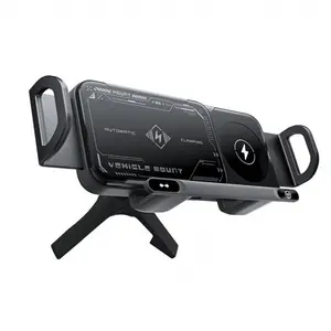 Car Foldable Screen Phone Holder, CarWireless Charger, Multifunctional Car PhoneHolder with Super Fast Charging, Car InteriorAccessories