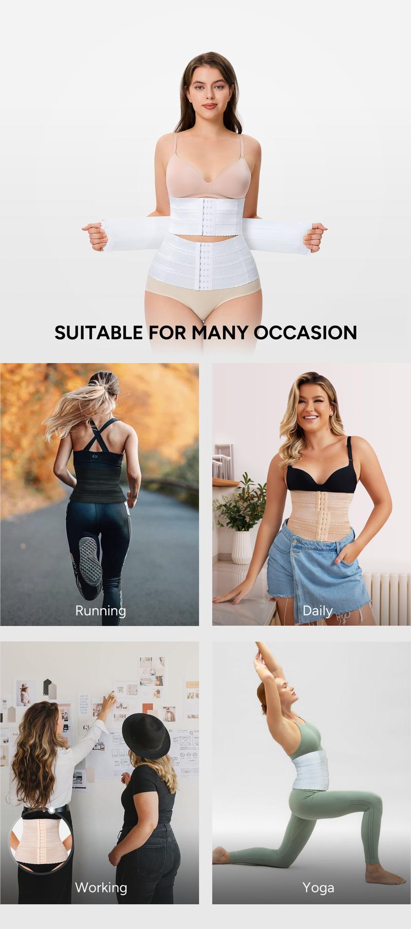 Nebility Women's Waist Cincher Belt - Adjustable Tummy Control Body Shaper, High Elasticity Abdominal Binder, Comfortable Basic Womenswear Compression Minimalist