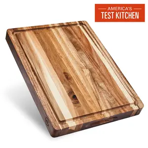 Winsome -Thick Sustainable Acacia Wood Cutting Board for Kitchen with Juice Groove, Sorting Compartment, Charcuterie 16x12x1.5 in (Gift Box Included)