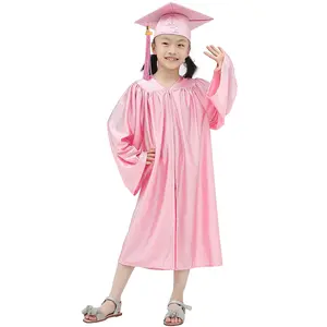 GraduationMall Shiny Kindergarten & Preschool Graduation Gown Cap Set with 2025 Tassel Class of 2025 Graduation Gifts for Children 3'6" to 3'8" Height