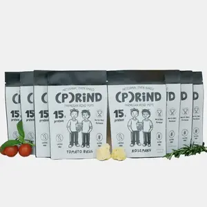 (P)RiND Rosemary x Tomato Basil Parmesan Crunchy Cheese Pops 8 Pack Bundle - High Protein Oven-Baked Snack 8x Single Pack Per serving: 13g Protein Zero Sugar Gluten Free Artisanal Cheese Pops Crispy Dry