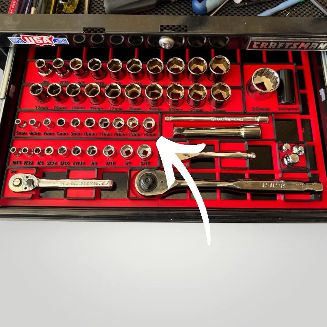 Modular Socket Organizer | 1/4” Drive Metric | Gridfinity Compatible | Custom Two-Tone Color