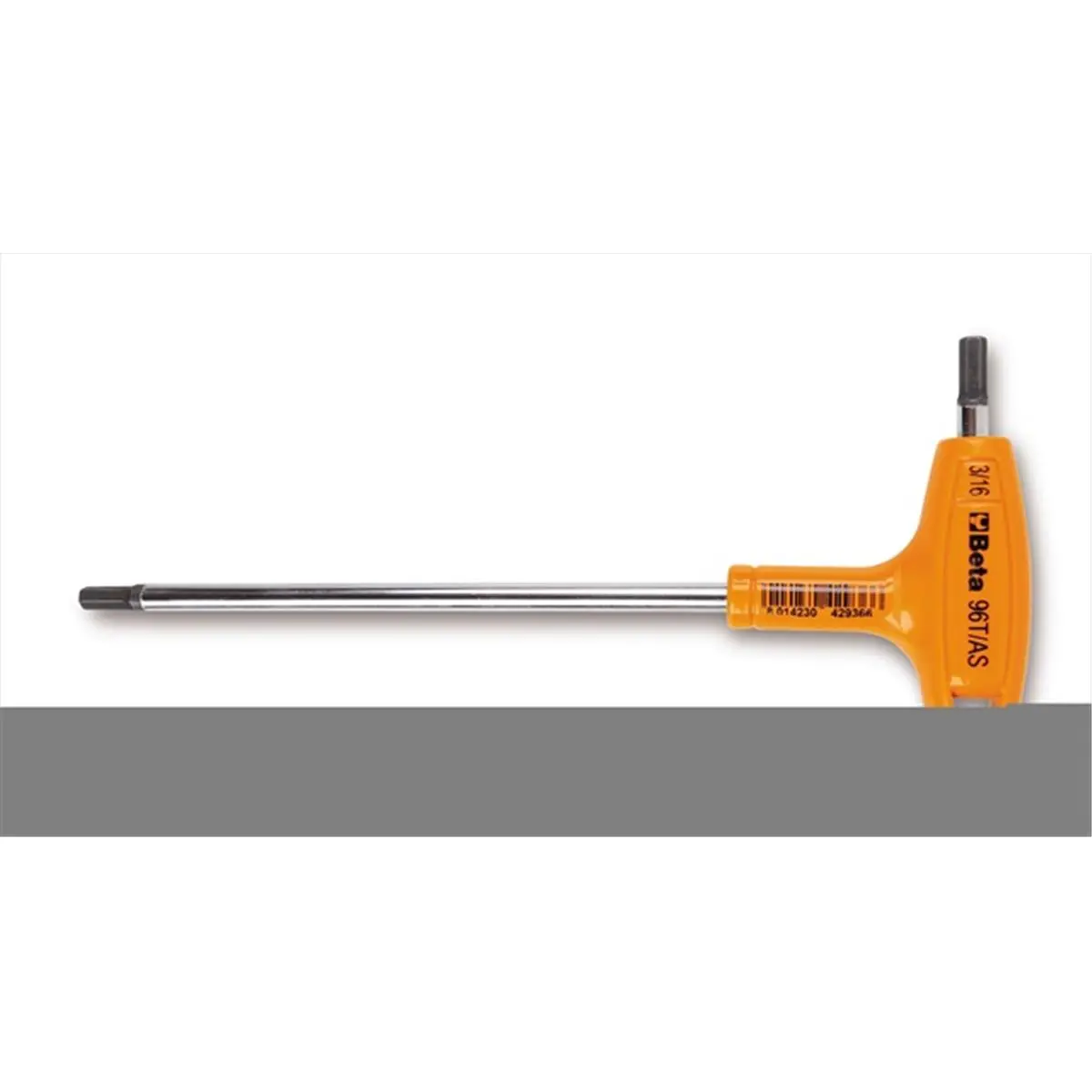 Beta Tools 000960936 96T 3 mm L-Shape Offset Hexagon Key Wrenches, High Torque Handles for Mechanical Work, DIY Tasks