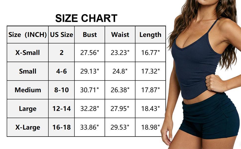 Danysu Double-Layer Padded Racerback Stretchy Crop Tank Tops V Neck Slim Fitted Tee Workout Gym Yoga Y2K Going Out Camisole Short