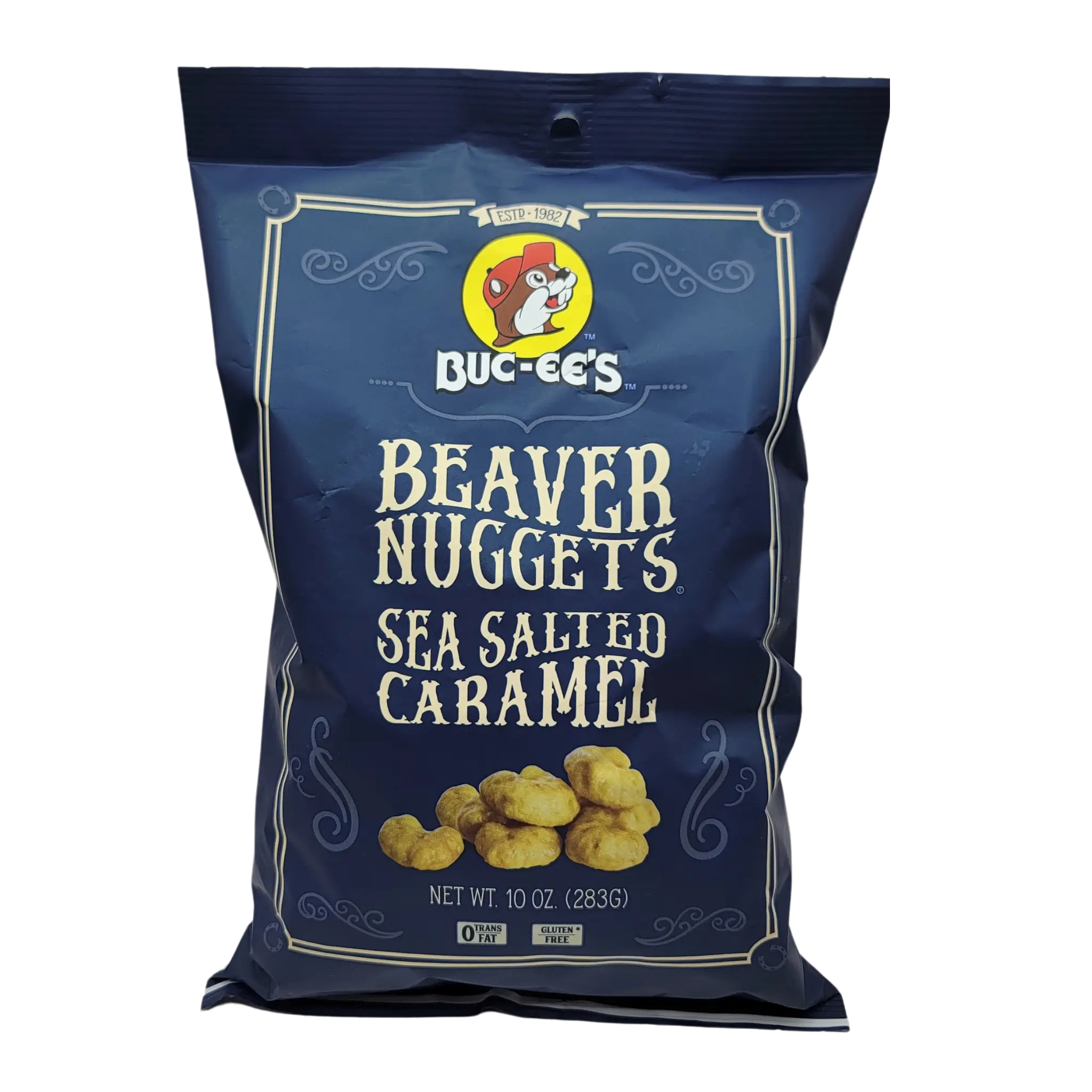 Buc-ee's Sweet & Crunchy Sea Salted Caramel Flavor Beaver Nuggets Snack Savory- Crispy Light Puffed Snacks