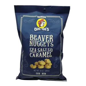 Buc-ee's Sweet & Crunchy Sea Salted Caramel Flavor Beaver Nuggets Snack Savory- Crispy Light Puffed Snacks