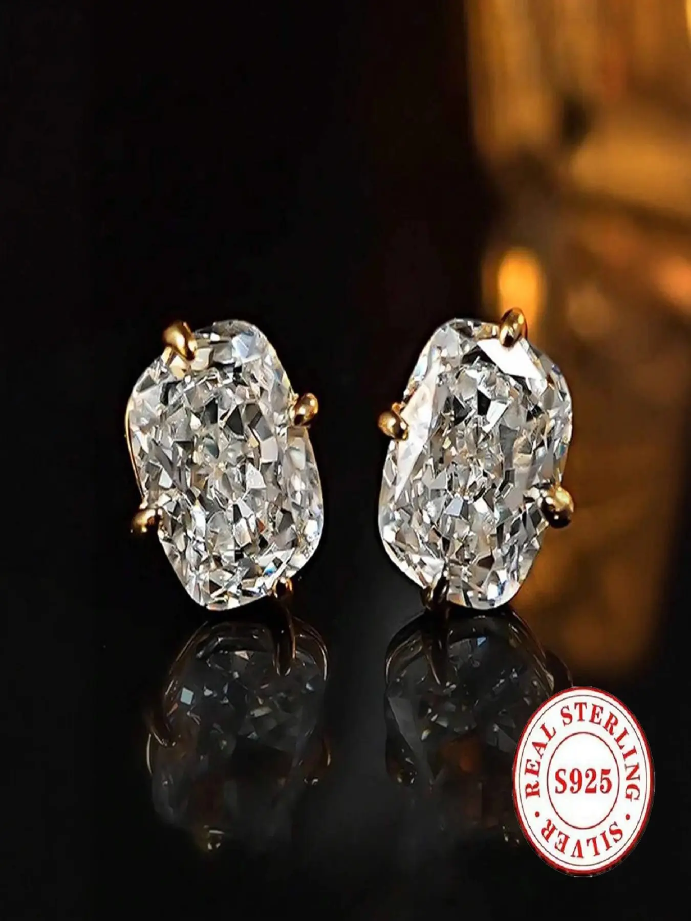 S925 sterling silver cubic zirconia earrings, Party earrings, suitable for women to attend parties, dates, anniversaries, also an ideal gift for Valentine's Day, anti allergy, Earrings Hypoallergenic