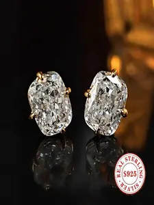 S925 sterling silver romantic cubic zirconia earrings, suitable for women to attend parties, dates, anniversaries, also an ideal gift for Valentine's Day, anti allergy ladies jewelry, Hypoallergenic Cz Earrings, Artificial Zirconia Earrings
