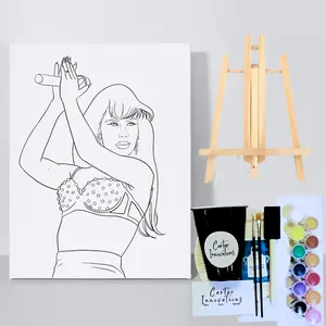 Selena | Stress Relief | Self Care | Paint and Sip | Coloring Canvas
