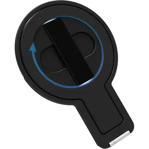 Grat 5 for Magsafe  Phone Grip Stand, 360? Rotatable Elastic Strap Loop, Extra -Sided   Kickstand Compatible with  17 Pro Max Air 16 15 14 13 12, Black