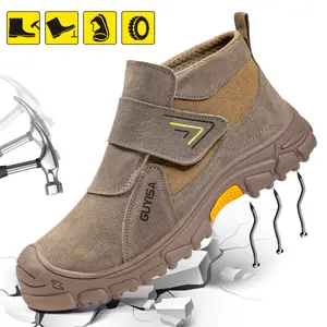 Fireproof Steel-Toe Shoes Heavyset Individuals - Anti-Smash And Anti-Puncture -  Waterproof Work Boots Footwear