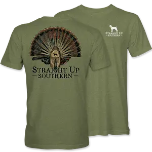 Straight Up Southern Turkey Mount T-shirt for Men - Summer Cotton Tee