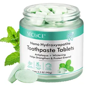 YECUCE Nano Hydroxyapatite Toothpaste Tablets,Tooth cleaning tablets, a daily oral care product, with a solid shape design, convenient to carry, suitable for travel
