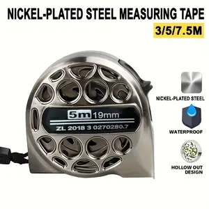 ✨ 5m×19mm Hollow-Out Steel Tape Measure | Waterproof Nylon Coated | Home Decor Gift