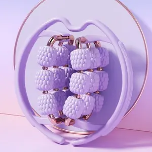 18-Wheel Portable Anti-Slip Muscle Massage Roller, Suitable for Arm, Leg, and Waist Exercises, Indoor Fitness Equipment