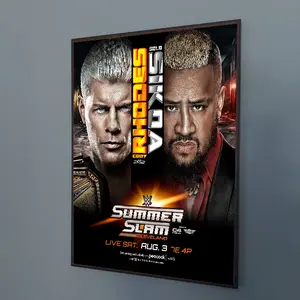 Cody Rhodes Vs Solo Sikoa WWE SummerSlam 2024 On August 3rd Poster
