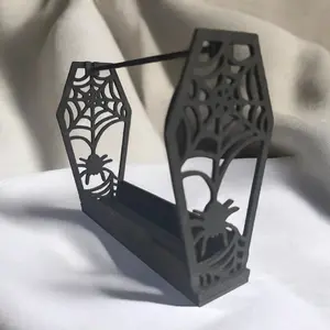 Coffin Shaped Earring Closet w/5 Bat Hangers