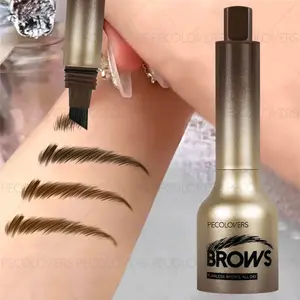 1PC Waterproof 3D Press-type Eyebrow Pencil - Eyebrow Makeup Products, Accurate Contouring, Long-lasting Anti-smudge, Natural Wild Eyebrows, Easy To Apply, Suitable for Beginners
