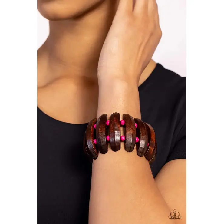 Bora Bora Bauble - Pink Bracelet - Paparazzi