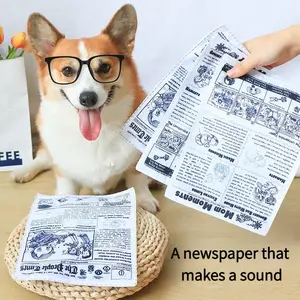 A new stress reliever for dogs! These realistic newspaper squeaky paper bites are so addictive, they'll never destroy the house again!