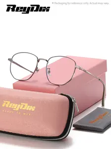 1 Piece ReyDix unisex Oval Full Frame Flat Lens Light frame Urban Style