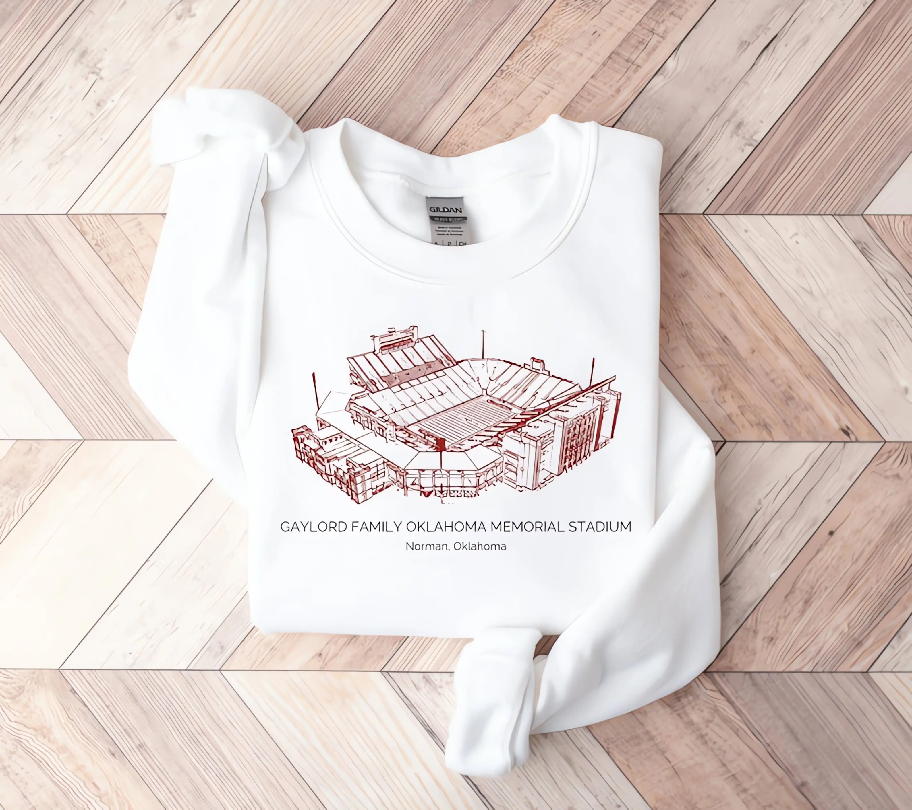 Oklahoma Football Sweatshirt - Stadium Vintage University Crewneck - OU Inspired Sooners - OK Game Day - College Football Tailgate Boomer Sooner