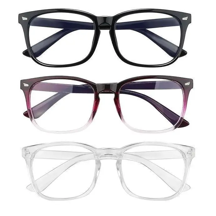 Black + Transparent + Purple（3 Pack）