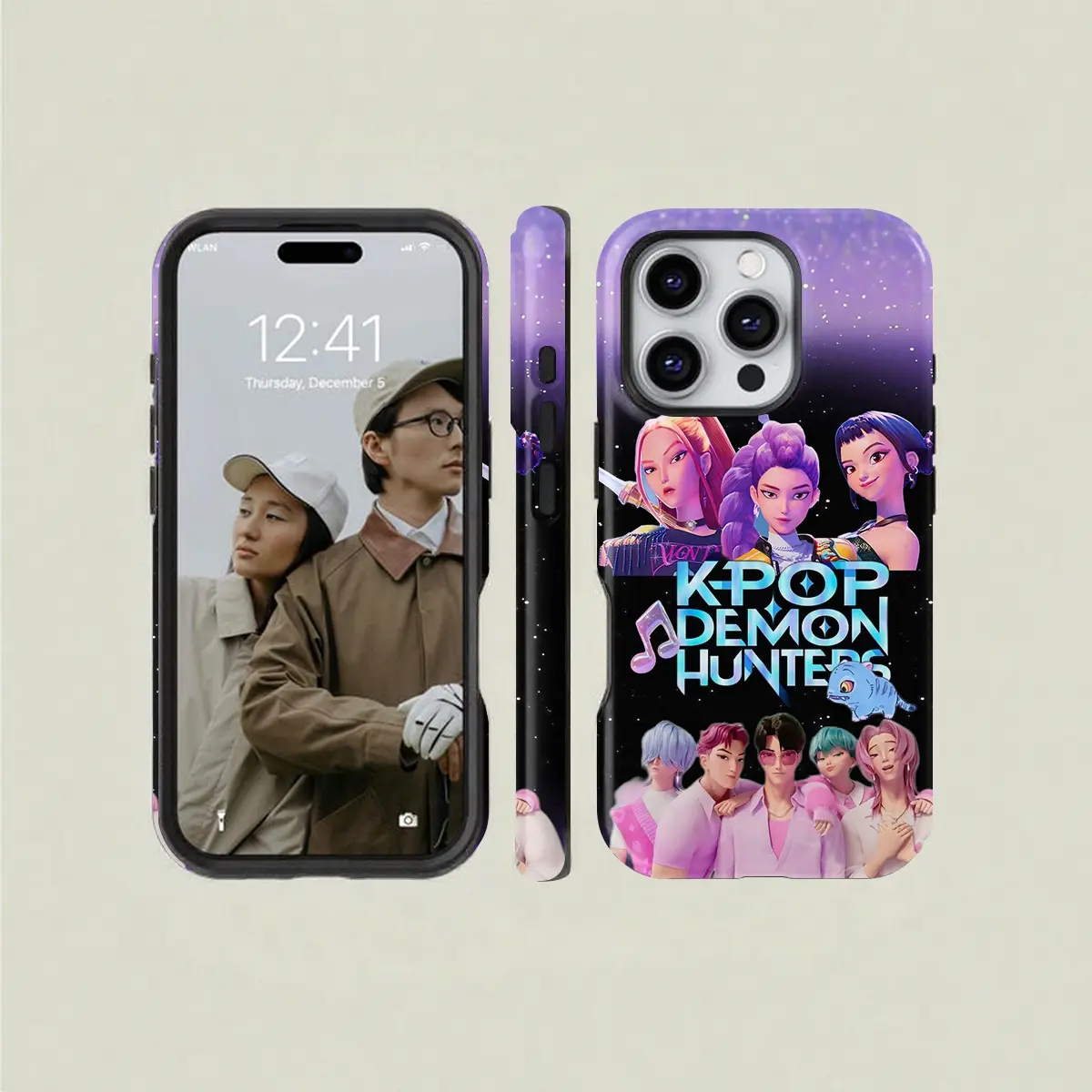 Women's Group Pattern Printed Two-In-One Phone Case Protective Casing, Compatible with iPhone 11-17 Series & Samsung Galaxy S23-S25 Models