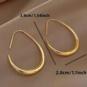 [A Pair Water Drop Earrings] A Pair Of Minimalist Water Drop-shaped Earrings Exclusively Designed For Ladies, A Gift Of Elegance And Grace For Women.