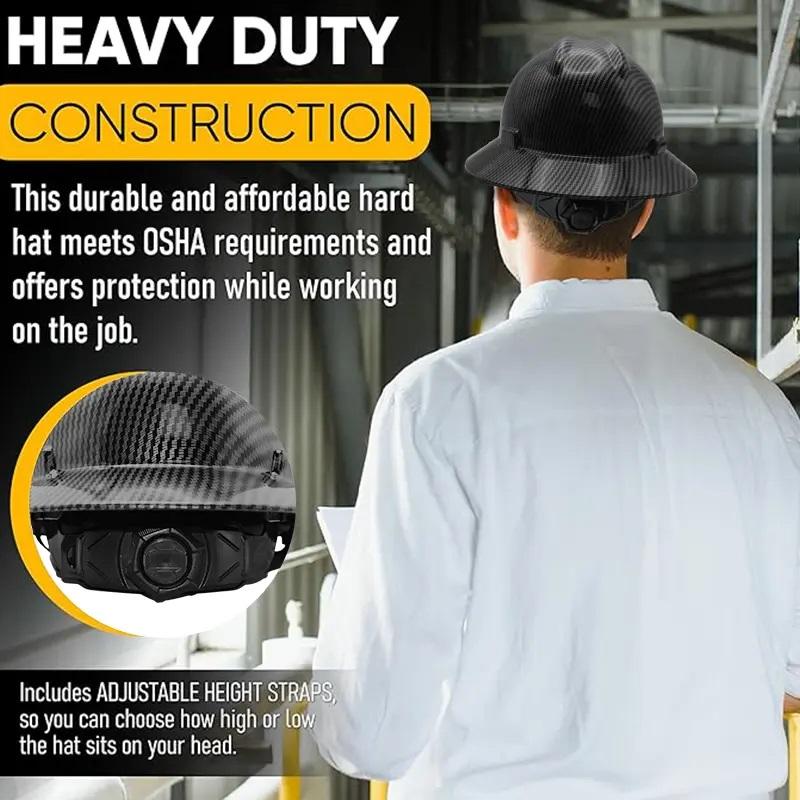 Yeomoo Carbon Fiber Safety Helmet Lightweight Shockproof Protective Hard Hat For Outdoor Working Use
