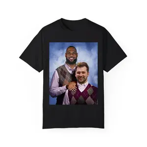 Lebron Luka T-Shirt Basketball Los Angeles Vintage Graphic Tees Classic Cotton