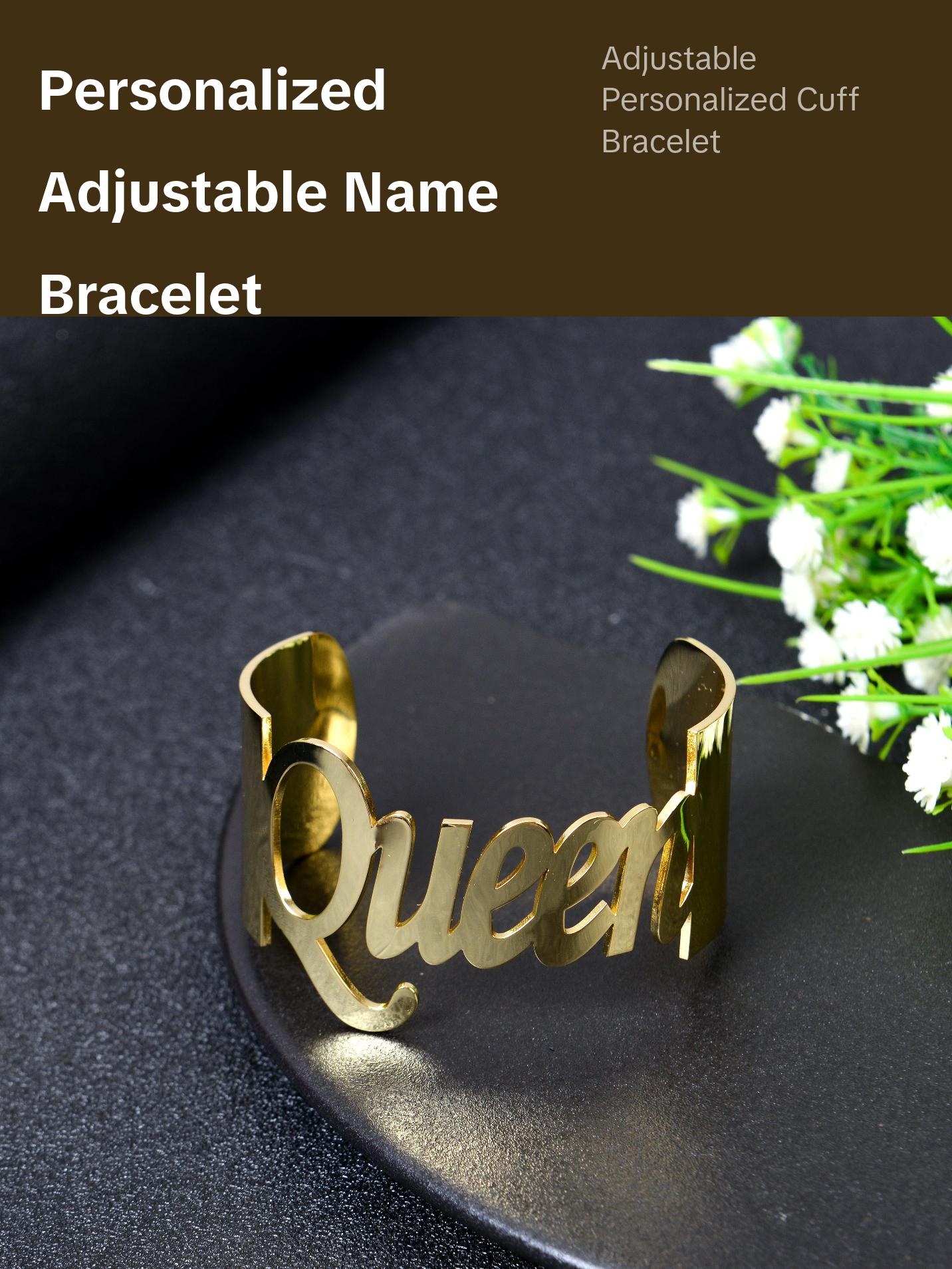 Personalized Name Cuff Adjustable Bracelet