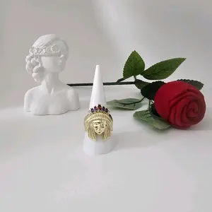 Valdiviajewelry #1145 Indian ring, 14k gold-plated, high-quality.