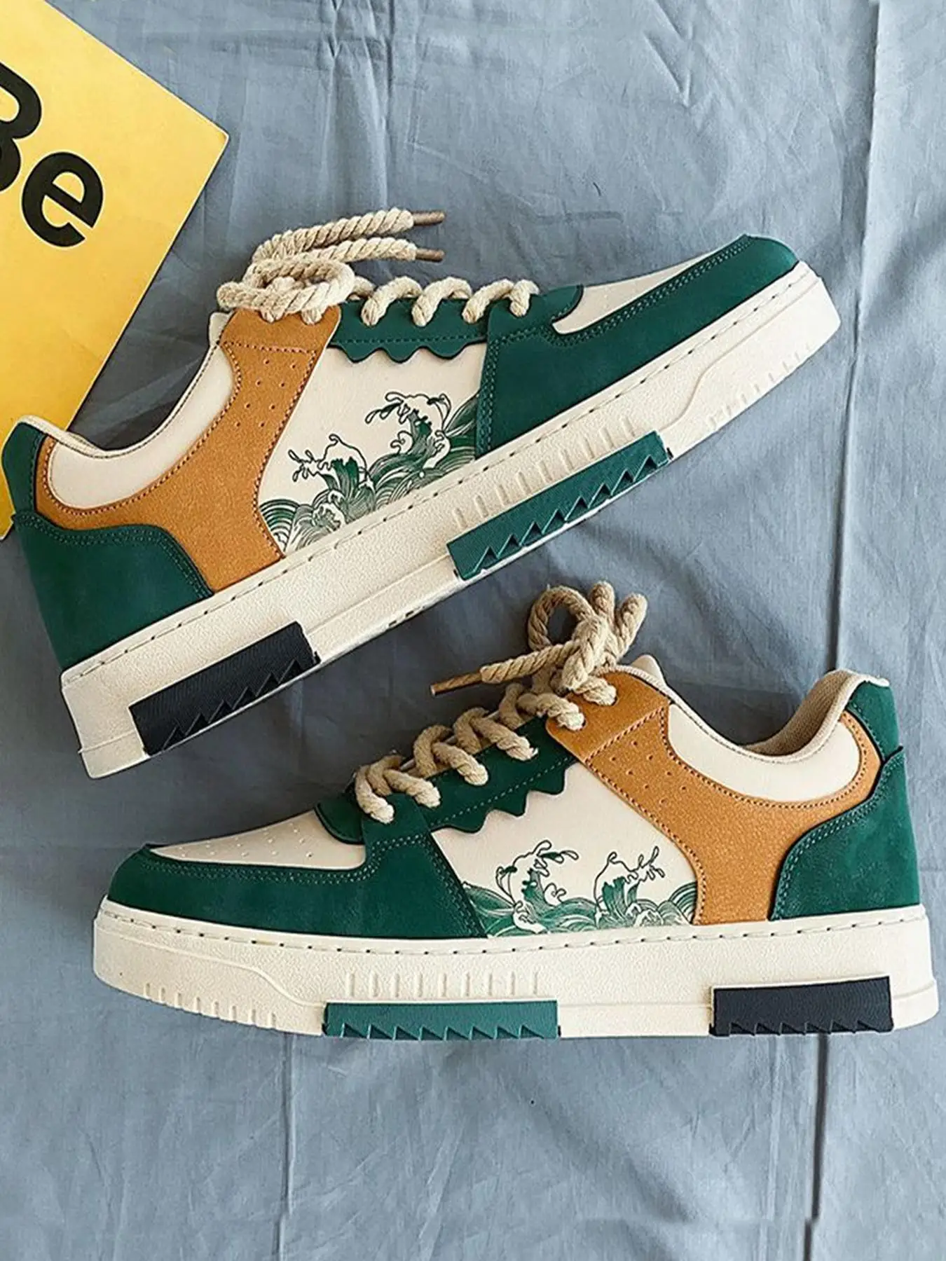 Men's Fashionable Casual Lace up Low Top Athletic Skate Shoes, Lightweight Breathable Comfort Sports Running Shoes for Daily Footwear, for Outdoor Spo