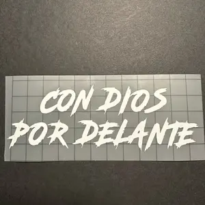 Con Dios Por Delante Decal - Original Mexican Decorative Decal for Home or Event Use Stickers Ornaments Vehicle Exterior Decoration Stylish Car Merch