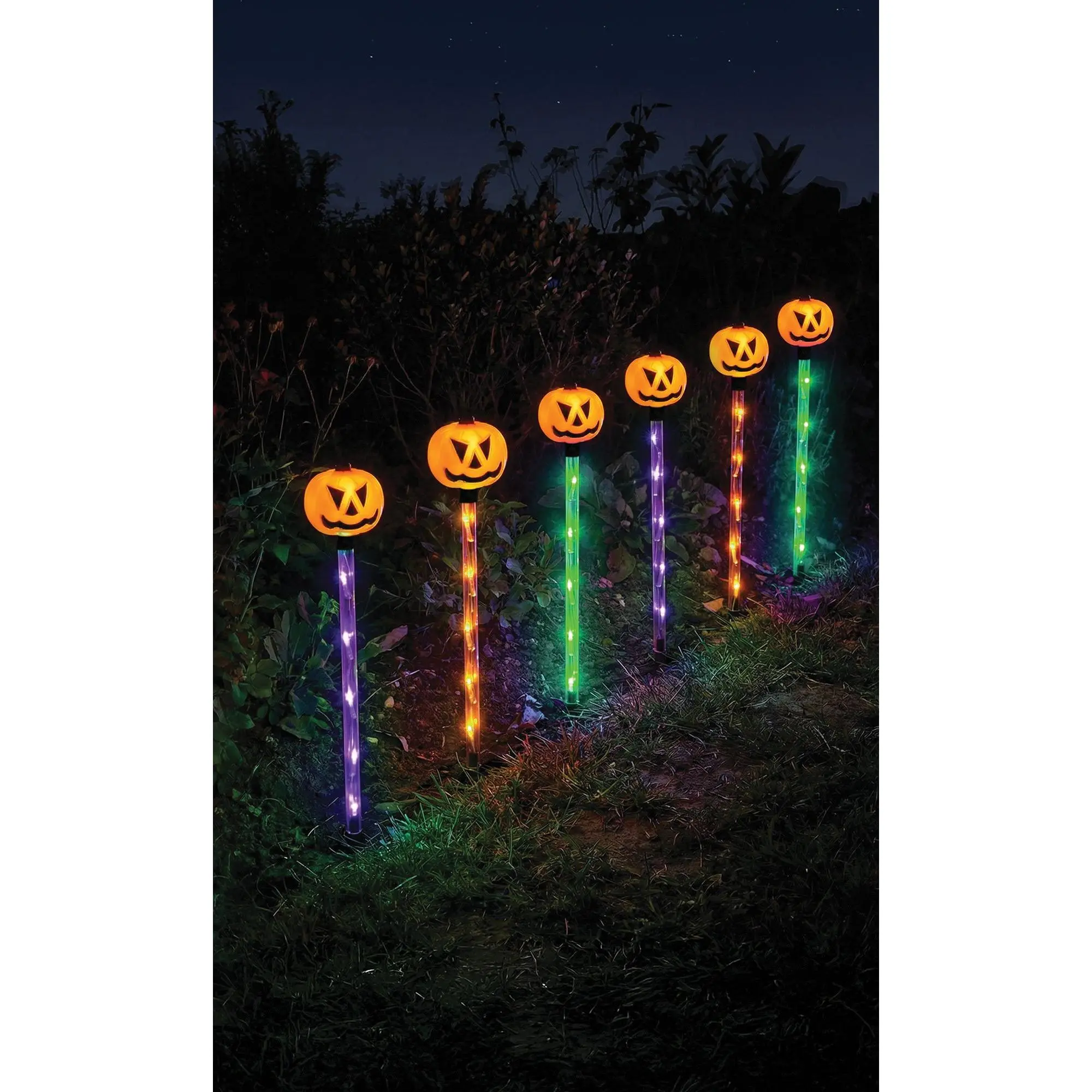 Fun World Pumpkin Pathway Lights- Set of 6