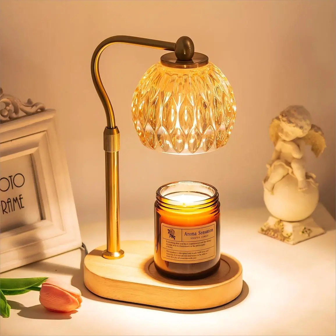 Mother's Day Gift】Candle Warmer Lamp with Timer: Dimmable Desk Lamp, for Scented  Candle Jar Gift