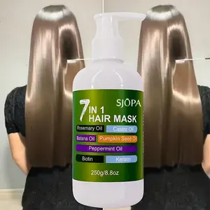 SJOPA 7in 1 HAIR MASK Deep Conditioning Split Ends Soften Hair y Hair for Dry Hair Hydrating Enriched with Rosemary Oil Castor Oil Batana Oil Pumpkin Seed Oil Peppermint Oil Biotin Keratin