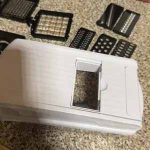 Snofrid Vegetable Chopper,15-in-1 Multifunctional Food Chopper,Professional Onion Chopper with 8 Blades,Vegetable Cutter with Container for Salad,Potato,Carrot,and Garlic; Essential Kitchen Tool