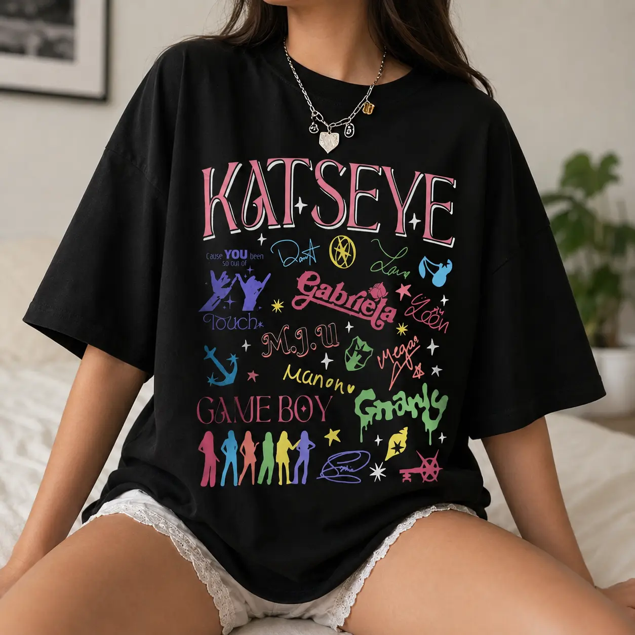 Music Shirt, Katseye K-P&Op Graphic Tee, Katseye Beautiful Chaos Shirt - Comfortable Round Neck, Stretch Fit, Stylish & Versatile