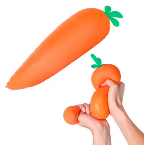 Giant Squishy Carrot Stress Relief Toy, Soft Stretchable Sensory Fidget Toy for Kids Teens Adults steam