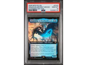 2025 Magic the Gathering Final Fantasy Commander Extended Art-Foil Hraesvelgr of the First Brood #0142 PSA 10